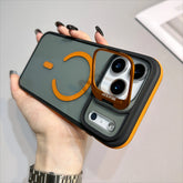 Matte Transparent Magnetic Kickstand Phone Case
